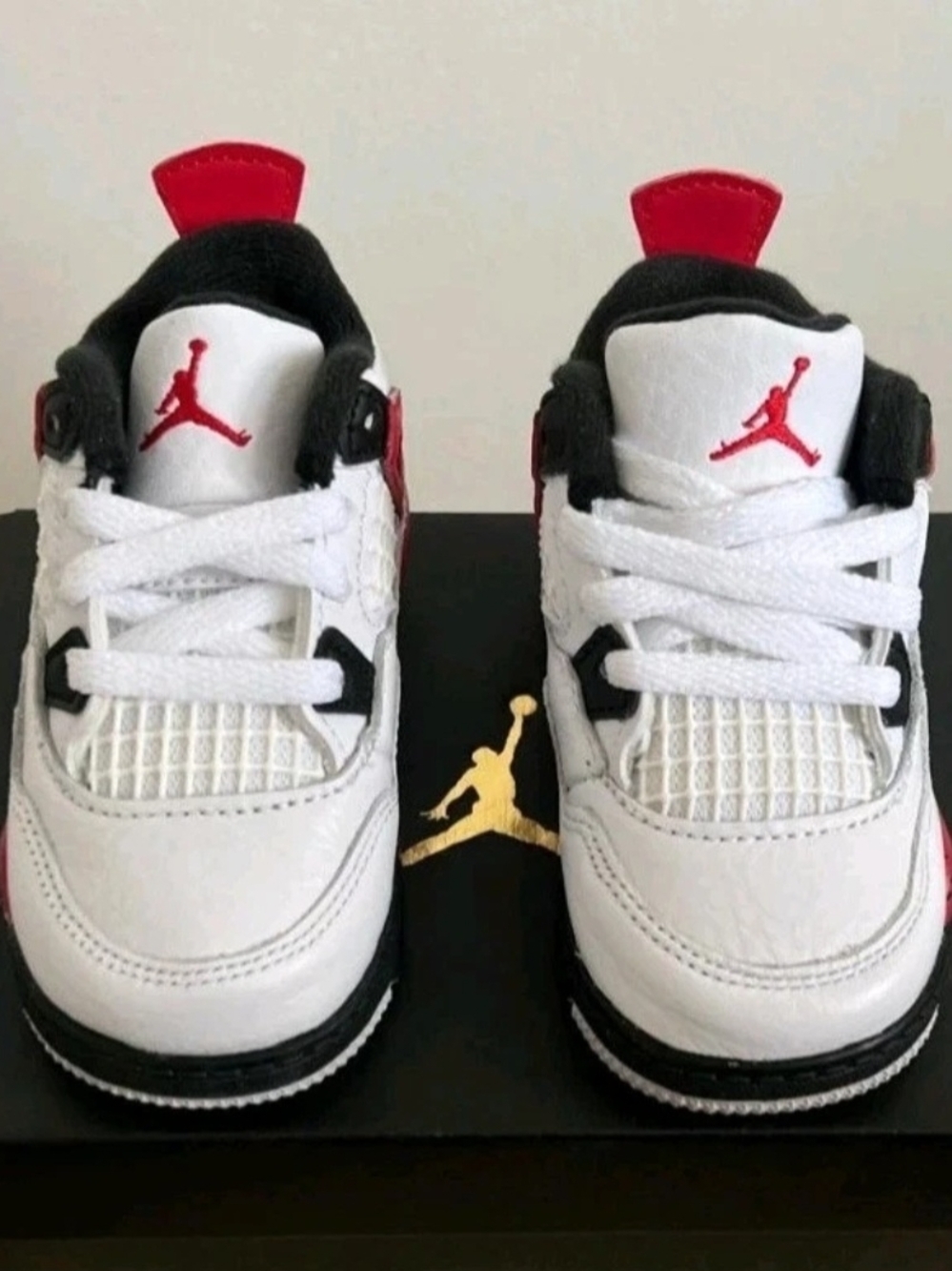 Air Jumpman Kids' White and Red Basketball Shoes
